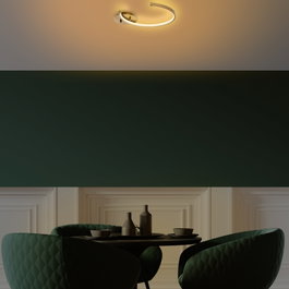 Opviq Moon - 13326 Lámpara de araña dorada con LED integrado
